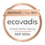 Bronze top 35% ecovadis sustainability rating Sep 2024